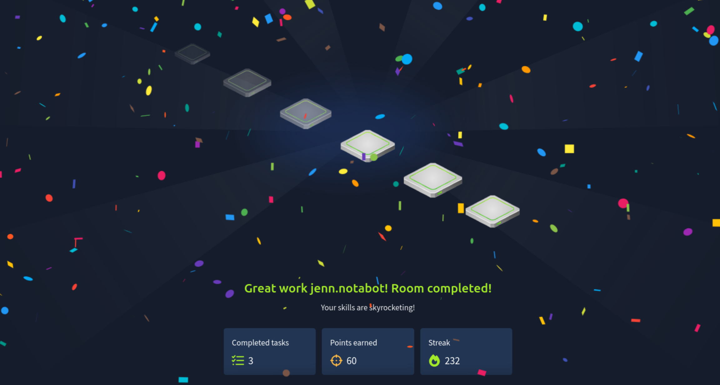 TryHackMe Cheese completion screen